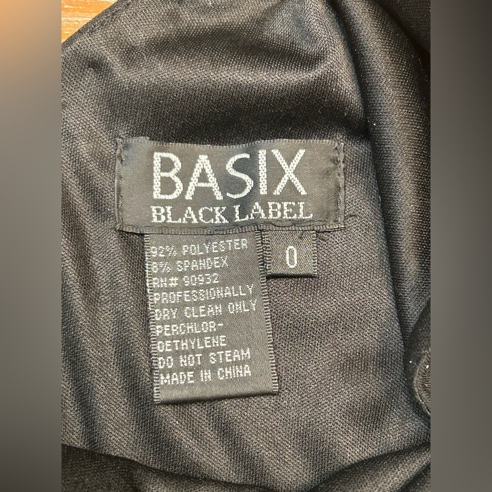 Basix Black Label Sexy Cocktail V-Neck Mini Dress w/Gold & Silver Rhinestones, 0 - Picture 15 of 16